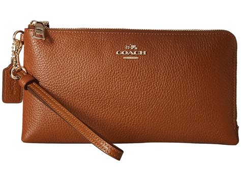 brown leather coach wallet.